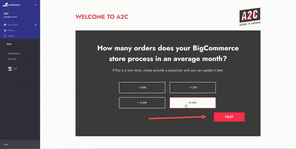 How many orders does your BigCommerce store process in an average month?