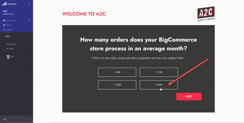 How many orders does your BigCommerce store process in an average month?